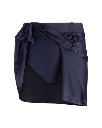 BB Brand BBSW019 Navy Shelly Mini Swim Skirt Myselflingerie.com